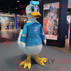 Sky Blue Goose maskot...