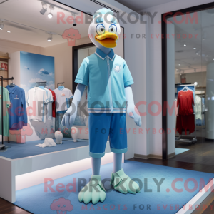 Sky Blue Goose mascot...