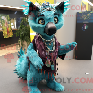 Turquoise Hyena mascot...