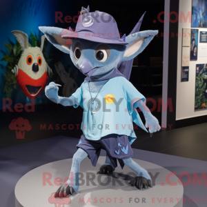 Blue Fruit Bat mascot...
