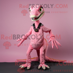 Pink Coelophysis maskot...