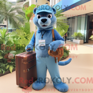 Blue Jaguarundi mascot...