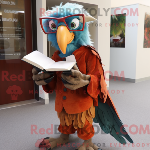 Rust Macaw mascotte kostuum...