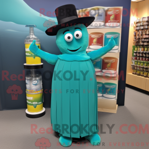 Teal Soda Can mascot...
