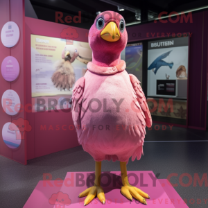 Pink Quail mascot costume...