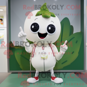 Hvid jordbær maskot kostume...