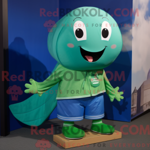 Green Blue Whale maskot...