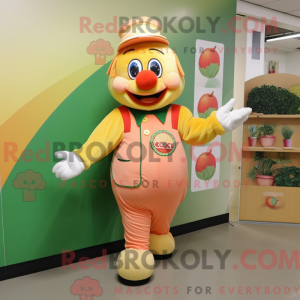 Peach Clown Maskottchen...