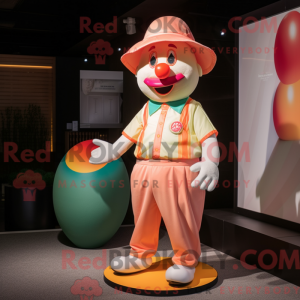 Peach Clown Maskottchen...