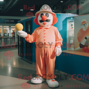 Peach Clown mascot costume...