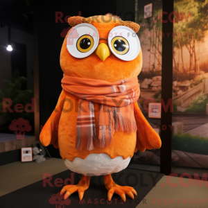 Orange Owl mascot costume...