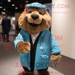 Sky Blue Beaver maskot...