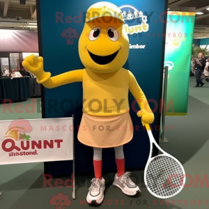 Gold Tennis Racket mascot...