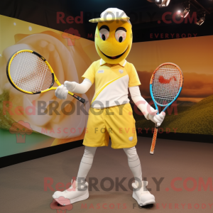 Gold Tennis Racket mascot...