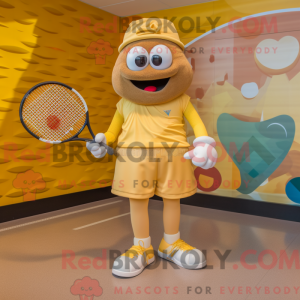 Gold Tennis Racket mascot...