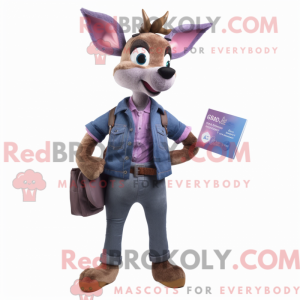 Purple Deer mascot costume...