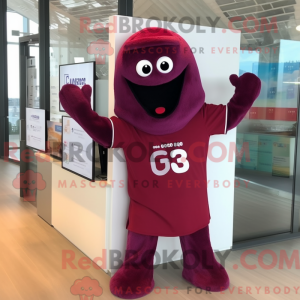 Maroon Ghost mascot costume...
