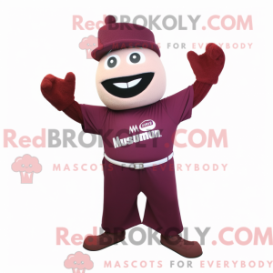 Maroon Ghost mascot costume...