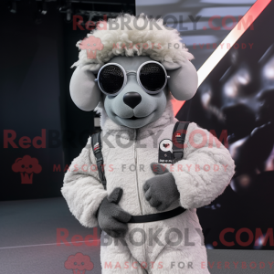 Grey Ram maskot kostume...