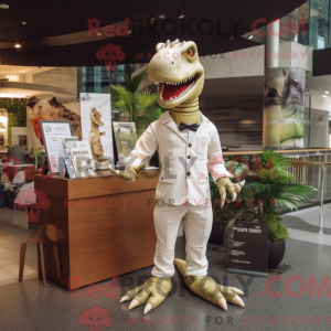 Cream Allosaurus mascot...