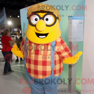 Gul spaghetti maskot...