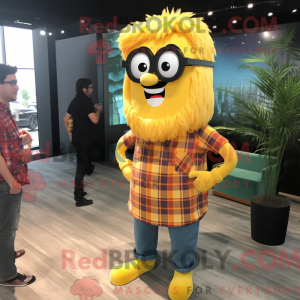 Gul spaghetti maskot...