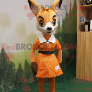 Orange Roe Deer maskot...