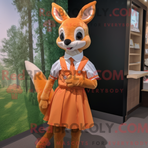 Orange Roe Deer mascot...