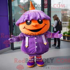 Purple Hamburger mascot...