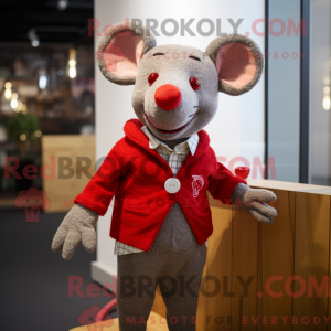 Rød mus maskot kostume...