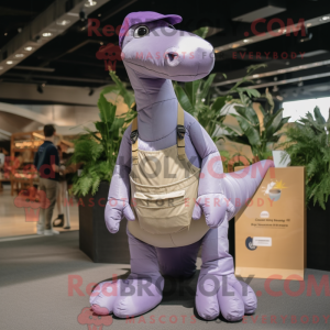 Lavendel Diplodocus maskot...
