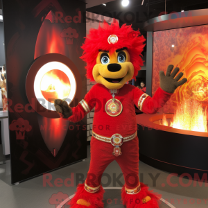 Disfraz de mascota Red Fire...