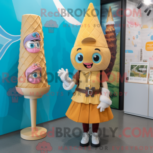 Rust Ice Cream Cone mascot...