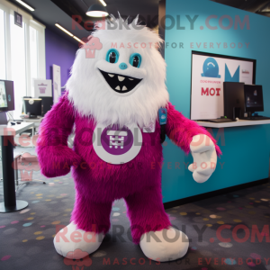 Magenta Yeti mascot costume...