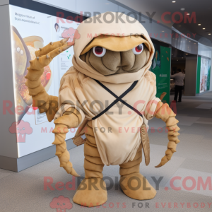 Beige Hermit Crab mascot...