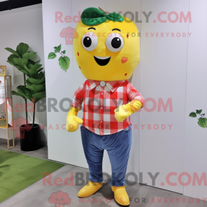 Yellow Strawberry mascot...