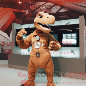 Brown Allosaurus mascot...