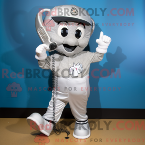 Sølv Phone maskot kostume...