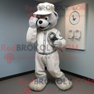 Sølv Phone maskot kostyme...