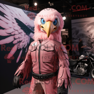 Pink Bald Eagle mascot...