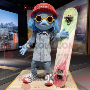 Skateboard mascotte kostuum...