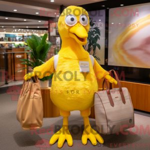 Yellow Gull mascot costume...