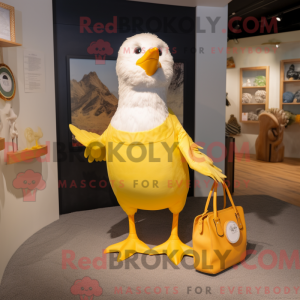 Yellow Gull maskot kostyme...