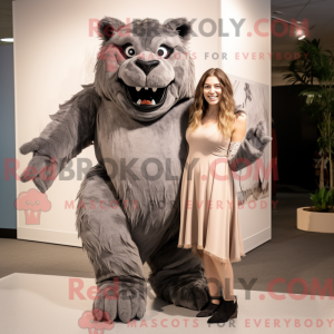 Gray Smilodon mascot...