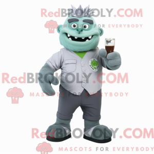 Postava maskota Grey Green...