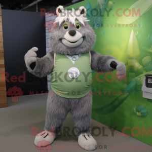 Postava maskota Grey Green...