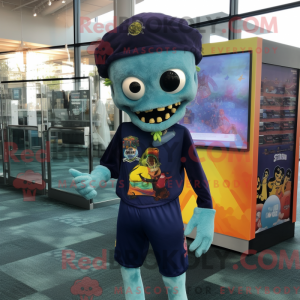 Navy Zombie mascot costume...