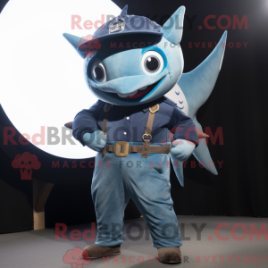 Blue Swordfish mascot...