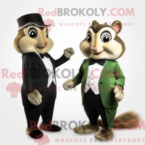 Olive Chipmunk Maskottchen...