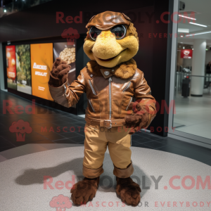Brown Cod maskot kostume...